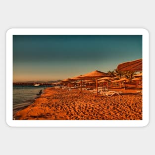 Egypt. Hurghada. Fort Arabesque. Beach. Sticker